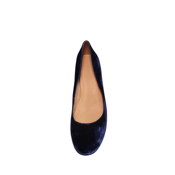 Madewell Ella Royal Blue Velvet Block Heel Pumps - Picture 13 of 13
